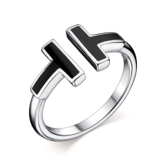 Кольцо серебряное с эмалью