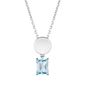 Колье серебряное Топаз "Sky Blue"