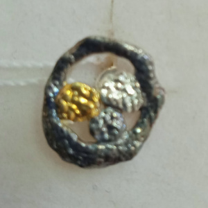 Серьга серебряная
