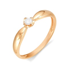 Кольцо золотое с бриллиантом