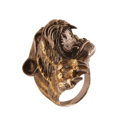 Кольцо серебряное "Тигр"