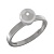 Кольцо серебряное с жемчугом синтетическим
